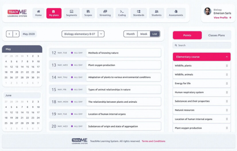 Custom eLearning Web Platform screenshot 1