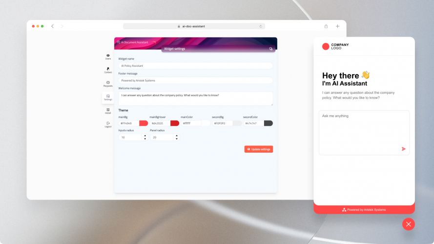 AI-based document workflow assistant screenshot 1