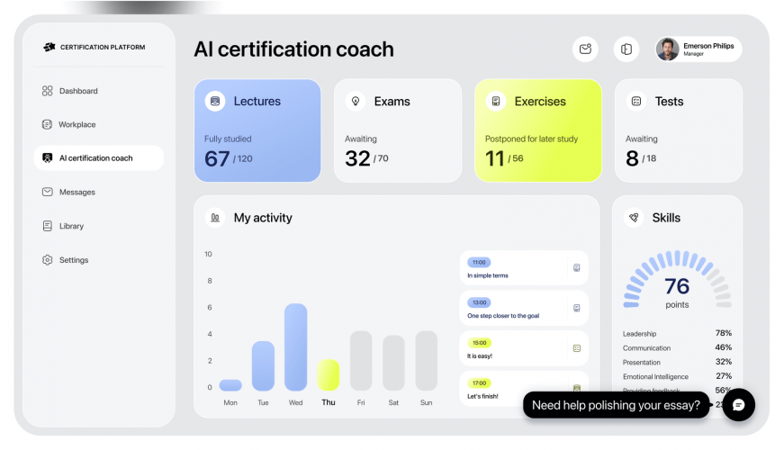Custom AI coach for certification prep screenshot 1