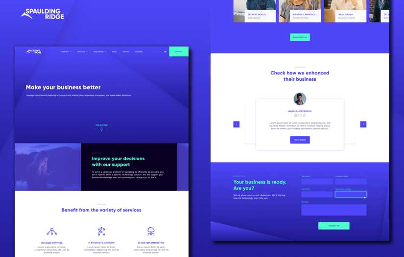 Spaulding Ridge - Rebranding & Webdesign screenshot 1