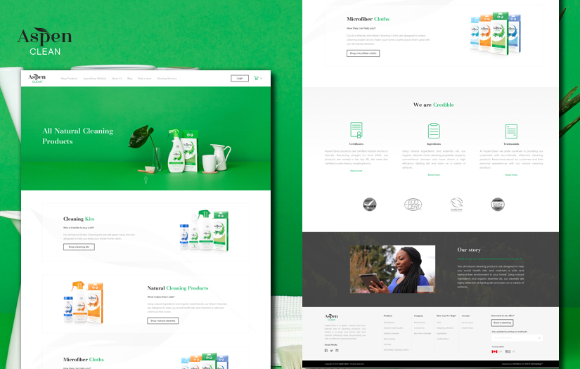 AspenClean - Webdesign screenshot 1