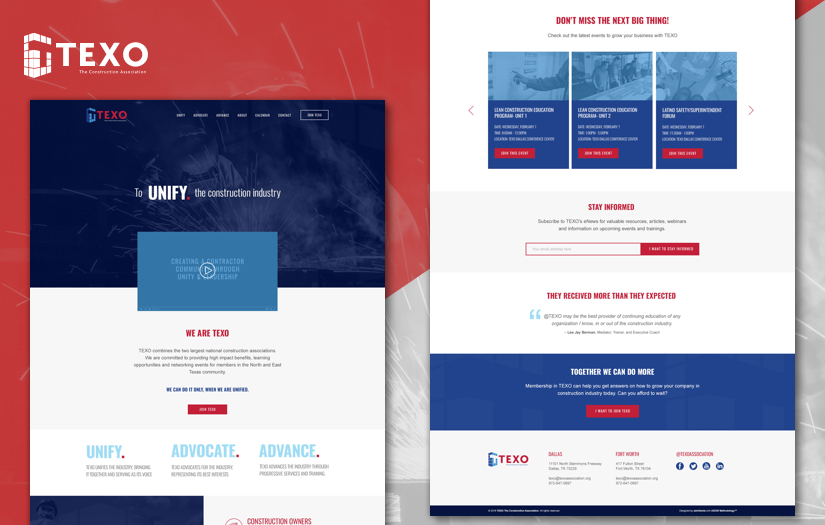 TEXO - Webdesign screenshot 1