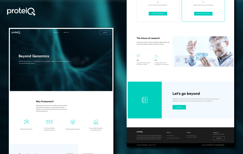 ProteIQ - Webdesign screenshot 1