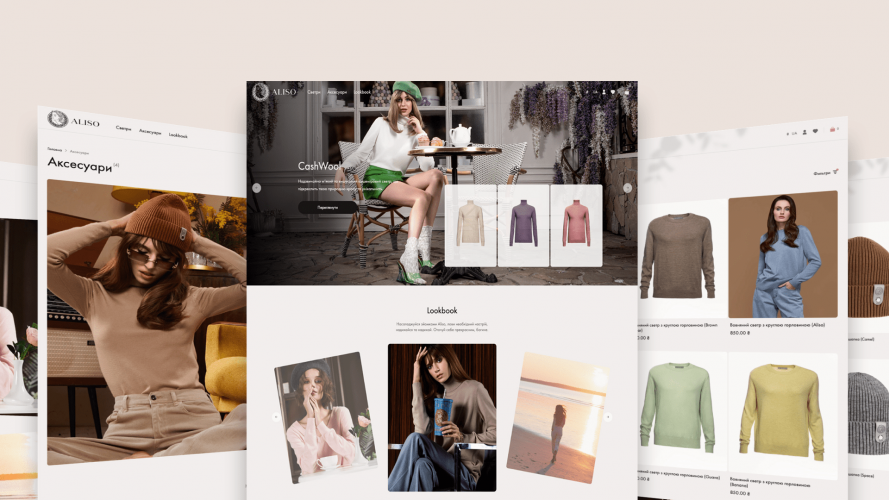 Developing a Website for the Aliso Women's Clothing Brand screenshot 2