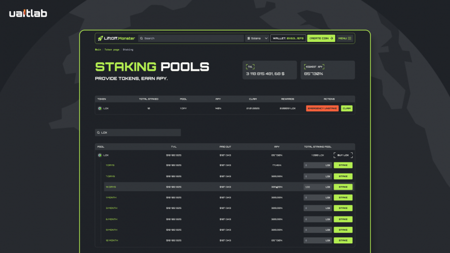 LiftOff.Monster: a revolution in code-free token launches screenshot 2