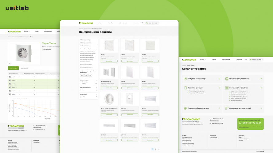 Website Development for Domovent screenshot 1
