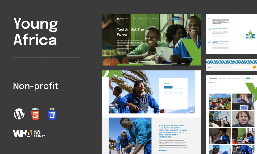 Young Africa: Non-Profit website screenshot 1