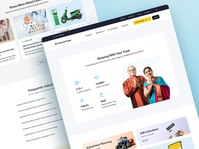 Financial Platform Home Page screenshot 1
