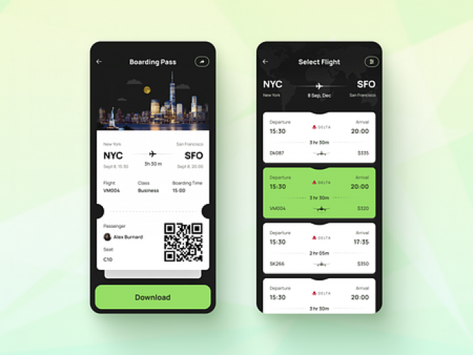 Flight Booking Mobile App UI screenshot 2
