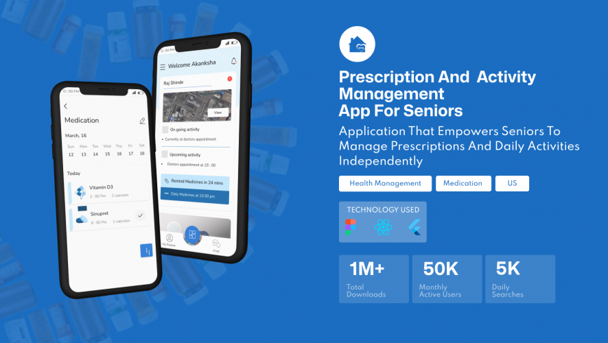 Prescription and Activity Management App for Seniors screenshot 1