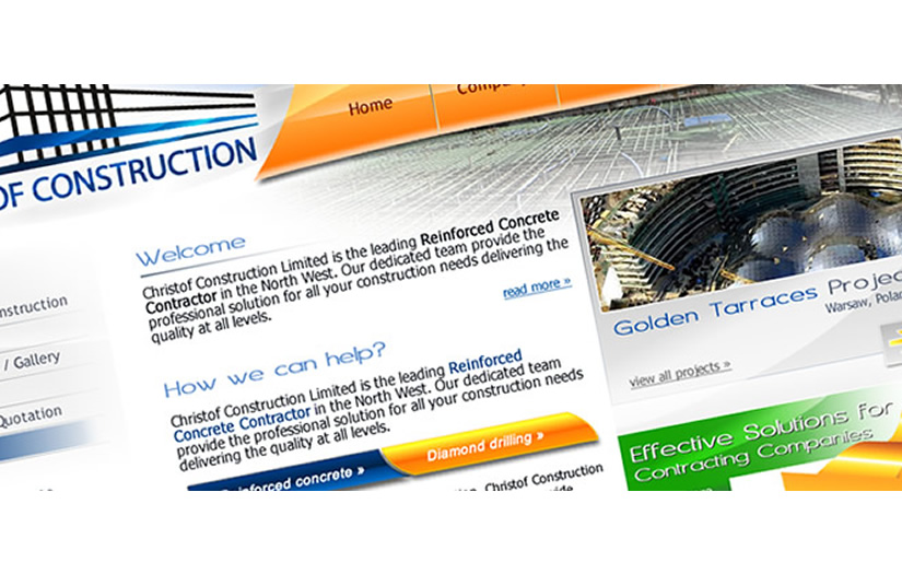 Website for industry construction company screenshot 1