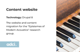 Drupal 8 development for the Max Planck Institute for the History of Science