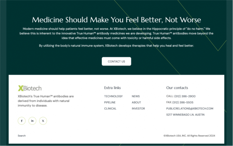 XBiotech USA, Inc. screenshot 1