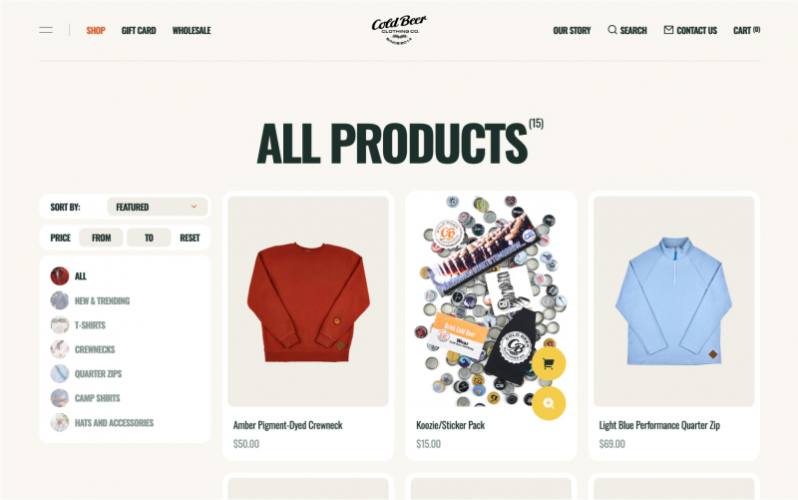 Cold Beer Clothing Co. screenshot 1