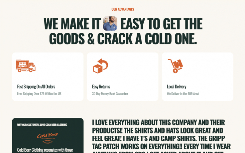 Cold Beer Clothing Co. screenshot 3