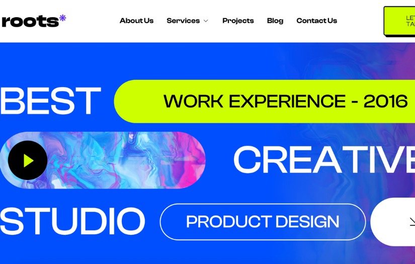 Roots. - Website Development for Digital Agency screenshot 1