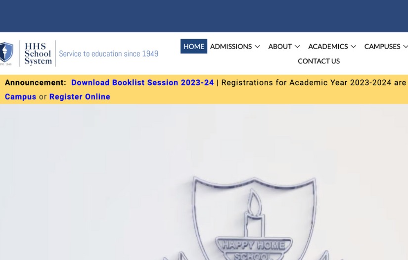 Website Development - Happy Home School screenshot 1