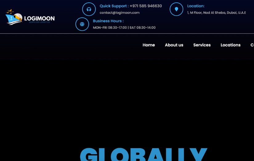 Logi Moon Freight Dubai - Website Development screenshot 1