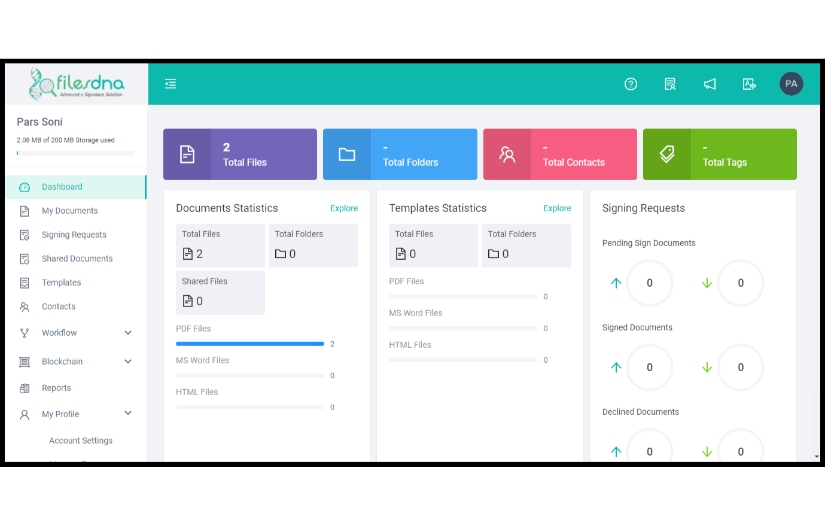 FilesDNA - Online e-Signature, Digital Signature and Document Management System screenshot 5