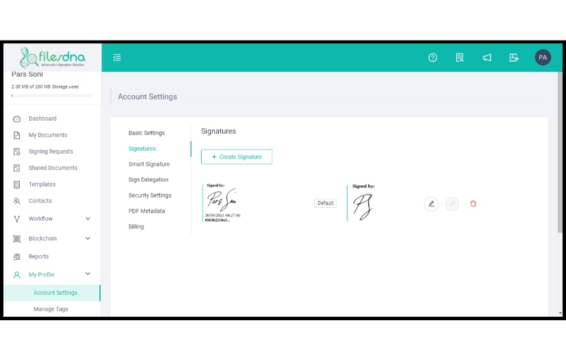 FilesDNA - Online e-Signature, Digital Signature and Document Management System screenshot 9