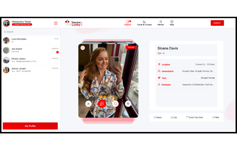 Discreet Lobby - Find interesting people, parties, cruises trips near you and around the world! screenshot 3