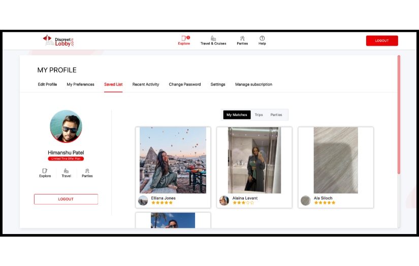Discreet Lobby - Find interesting people, parties, cruises trips near you and around the world! screenshot 7