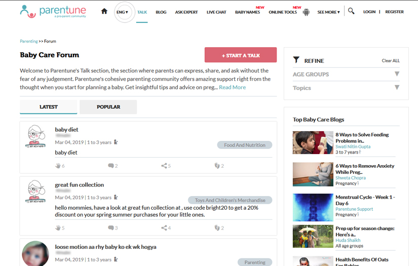 Parentune - A Pro Parent Community screenshot 2
