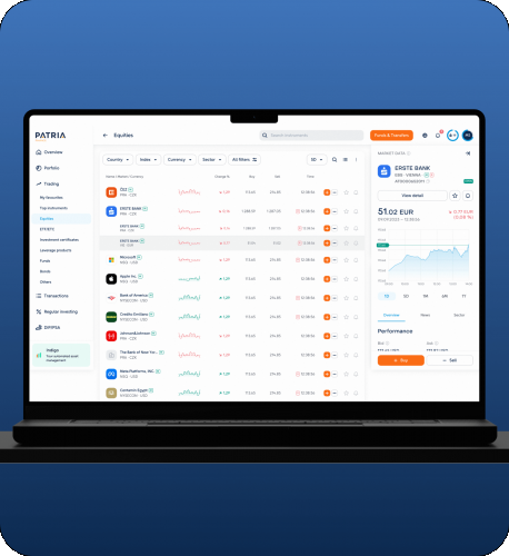 Redesign of Patria fintech application (ČSOB) screenshot 1