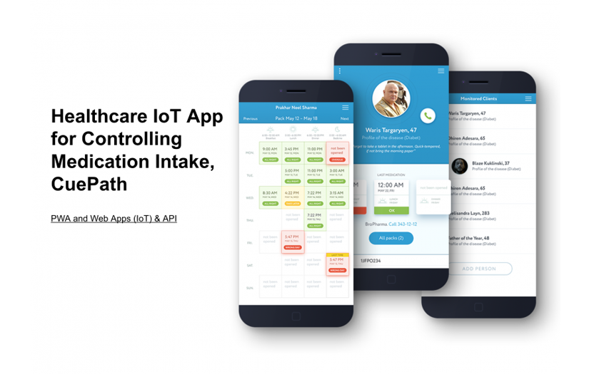 Healthcare IoT App for Controlling Medication Intake, CuePath screenshot 1