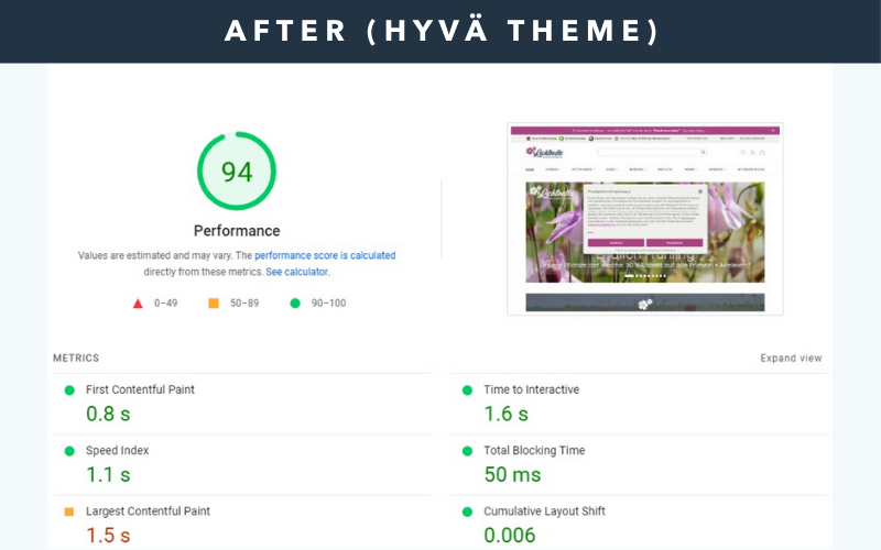 Magento Theme Migration to Hyvä for a German Garden Plants Store screenshot 1