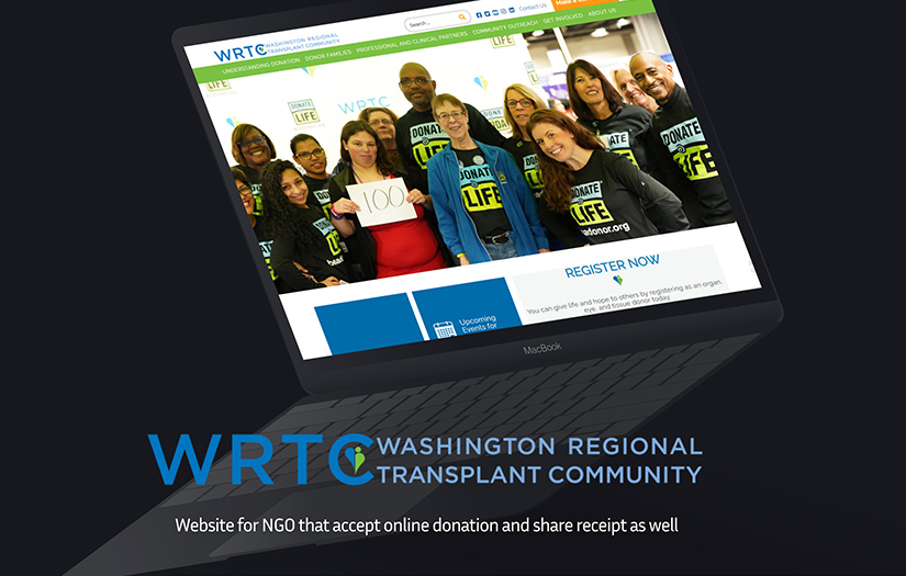 Washington Regional Transplant Community NGO Website screenshot 1