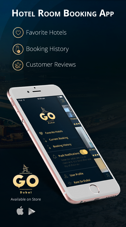 Go Dubai - Online Hotel Room Booking App screenshot 1