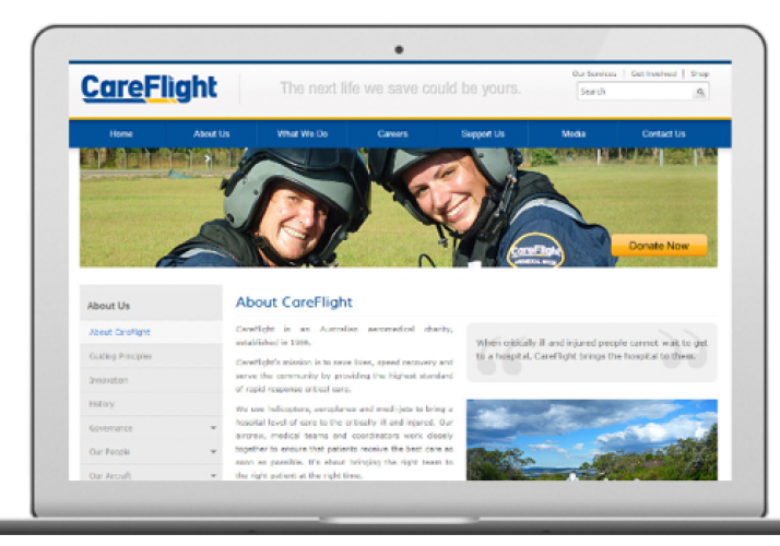 CareFlight: WordPress Website Development screenshot 1