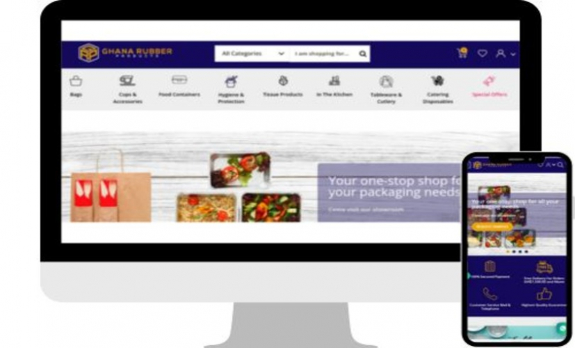 Ghana Rubber | E-Commerce Site Development screenshot 1