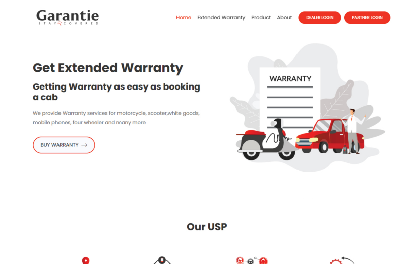 Garantie screenshot 2