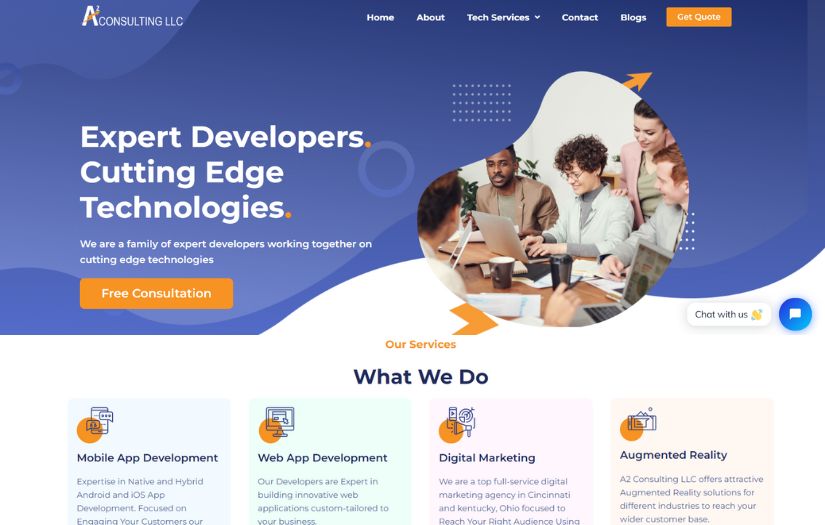 Web site development screenshot 1