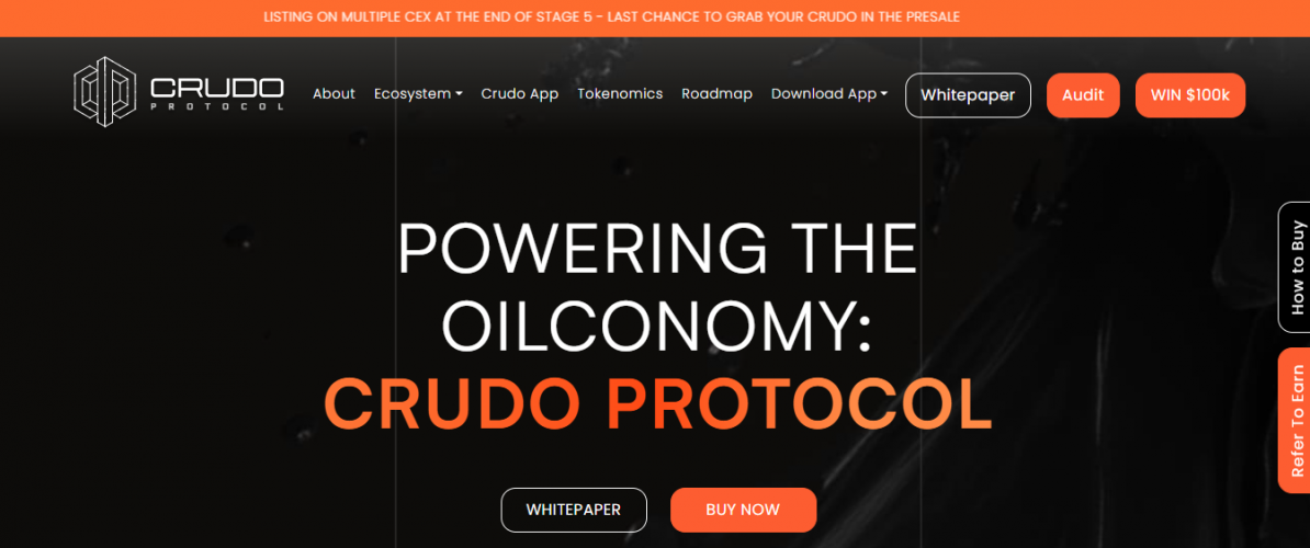 Crudo Protocol ICO Development screenshot 1