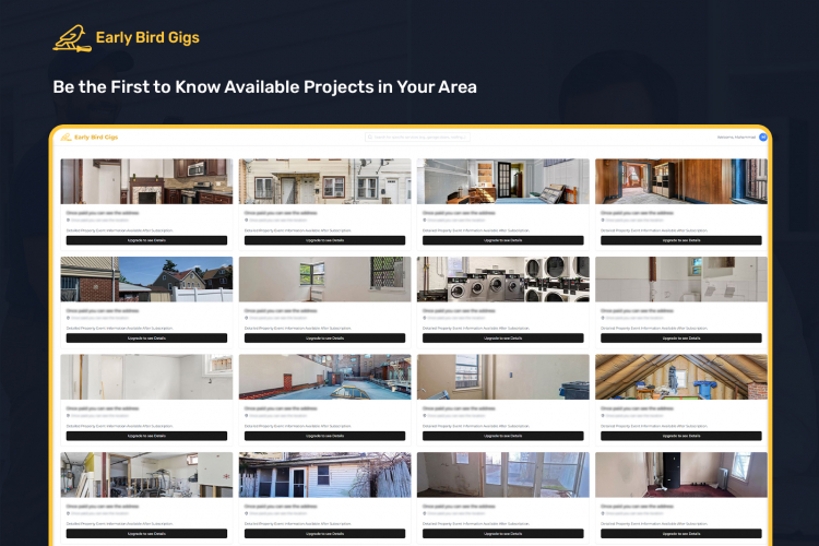 EarlyBirdGigs – AI-Driven Property Analysis & Lead Generation Platform screenshot 2