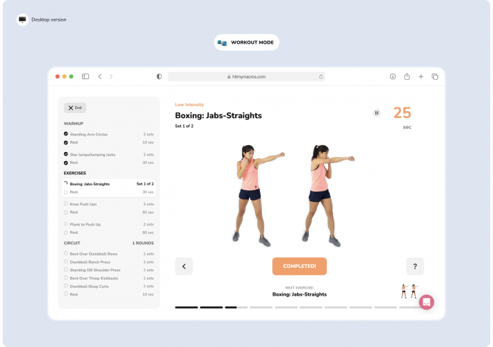 HIT MY MACROS - Your Complete Fitness Planner. Website screenshot 4