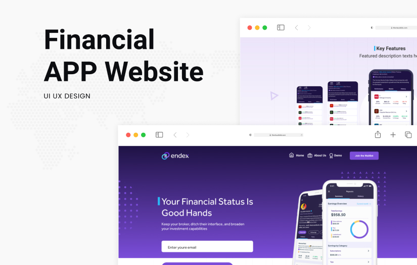 Financial APP Website screenshot 1