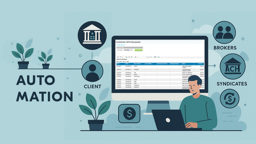 ACH payment processing system for a financial platform screenshot 1