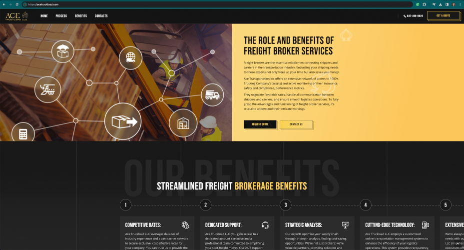 Website For Logistics Brokerage Company screenshot 1