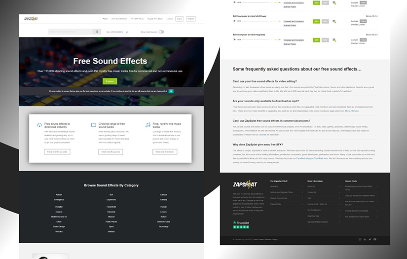 Free Sound Effects Downloads | SFX (Sound FX) | Zapsplat screenshot 1