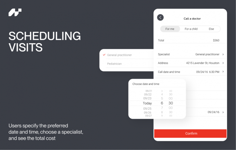 App for a Doctor House Call Service screenshot 2