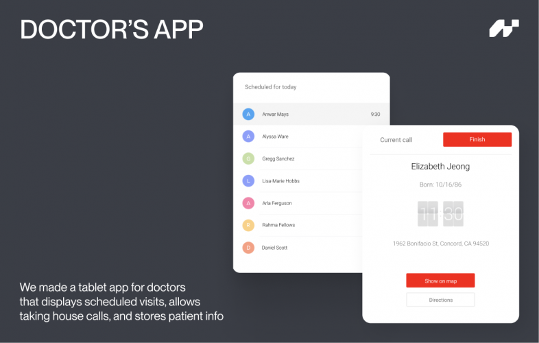 App for a Doctor House Call Service screenshot 4