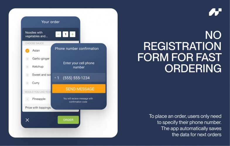 Mobile App for Restaurant Deliveries screenshot 1