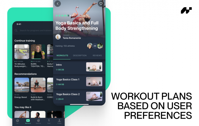 Mobile App for Online Workouts screenshot 1