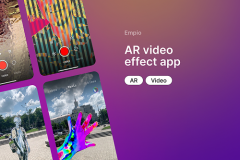 Augmented reality video filter app