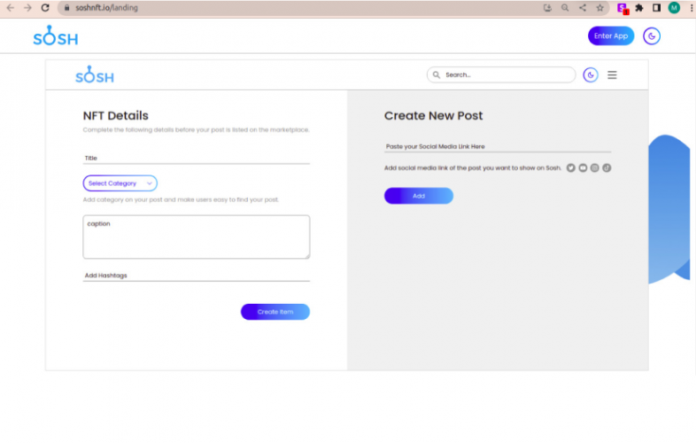 Sosh NFT screenshot 2