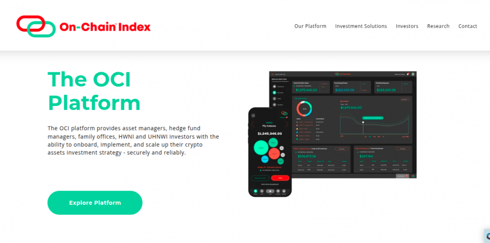 On-Chain Index - Blockhain Native Investment Portfolio Management Platform  screenshot 3